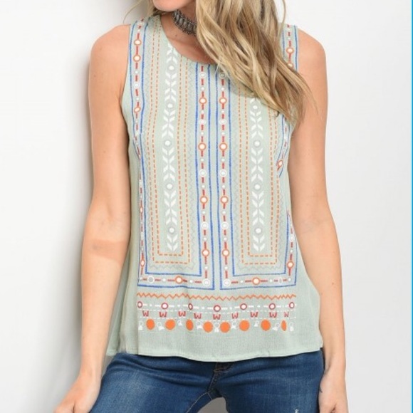 Grifflin Paris Tops - ⭐️Sale⭐️Sleeveless Printed Top